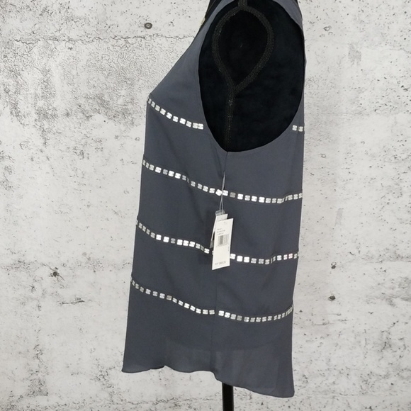 KENSIE Crepe Tank with Square Beads NWT - Picture 4 of 8